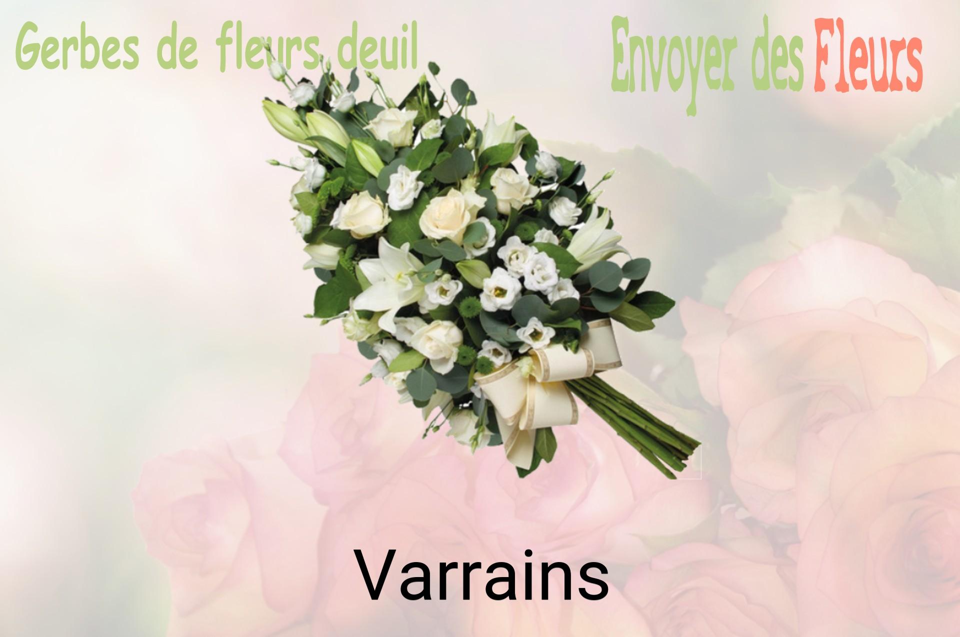 Gerbe de fleurs de deuil livrée à Varrains